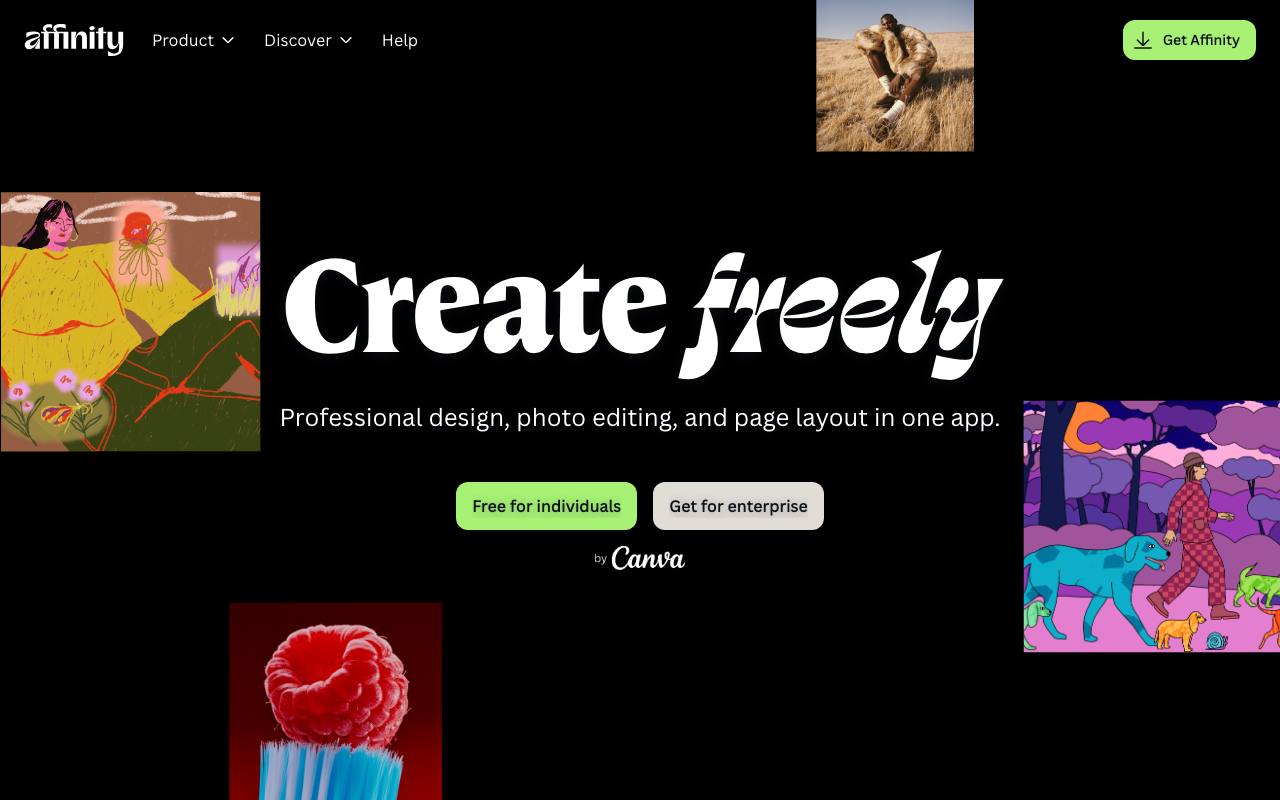 The Affinity website