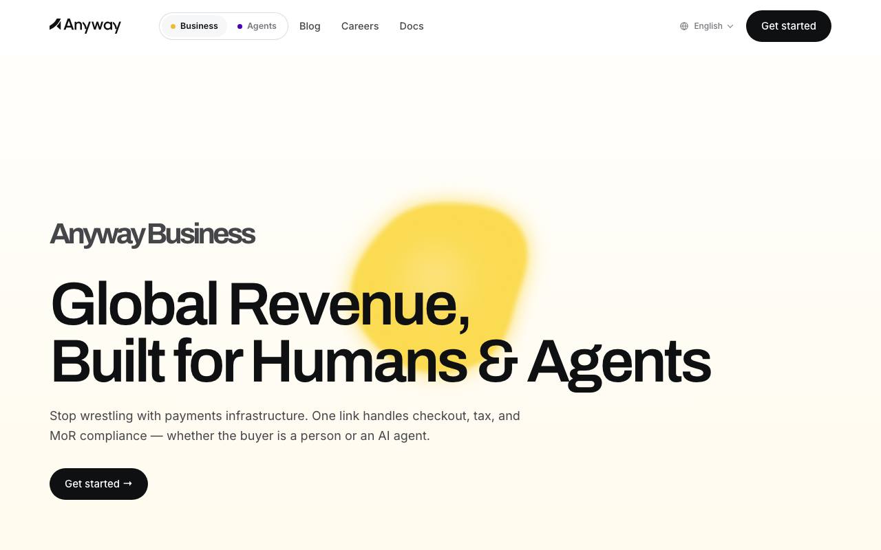 The Anyway website