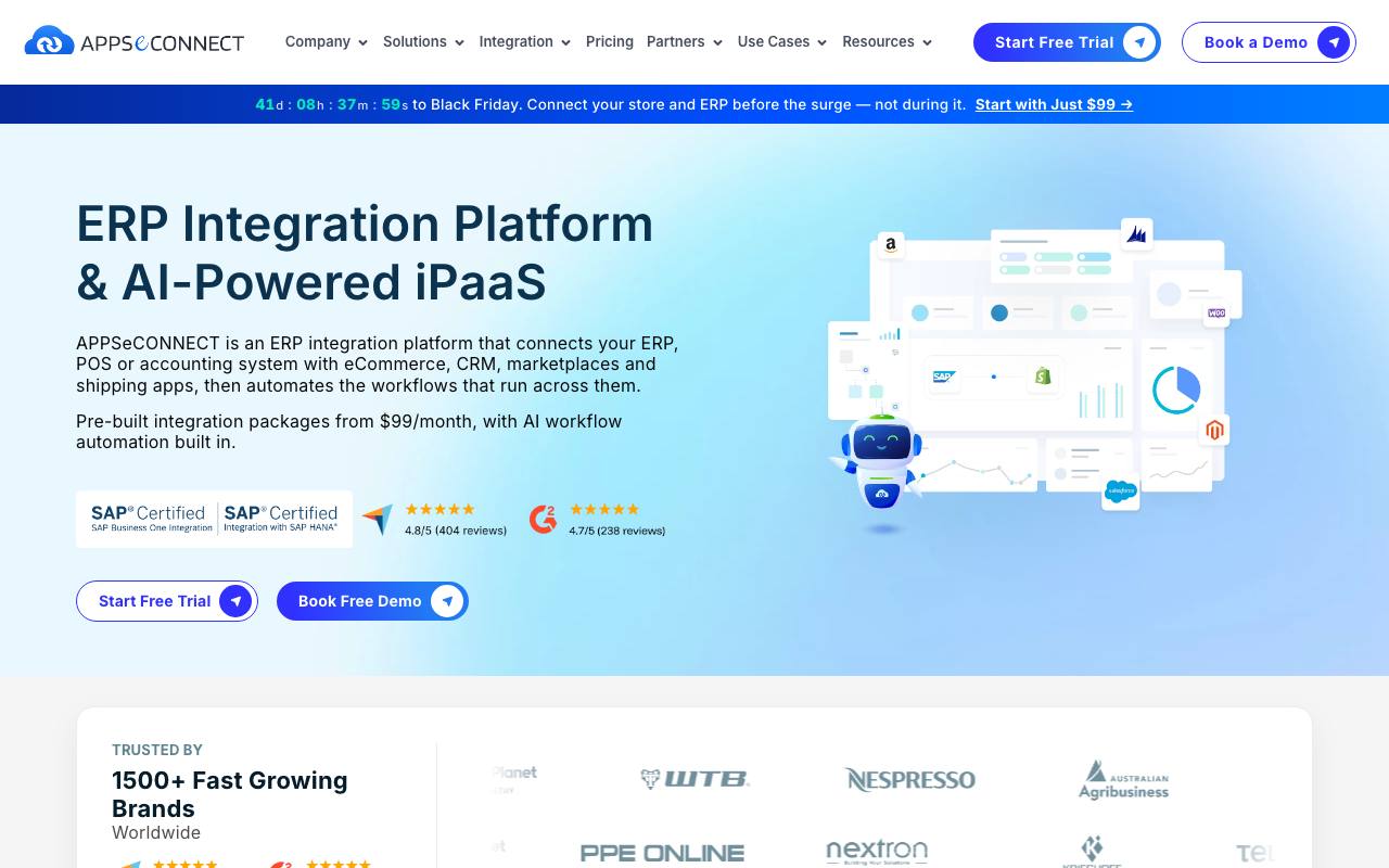 The APPSeCONNECT website