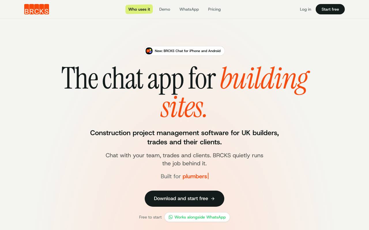 The BRCKS website