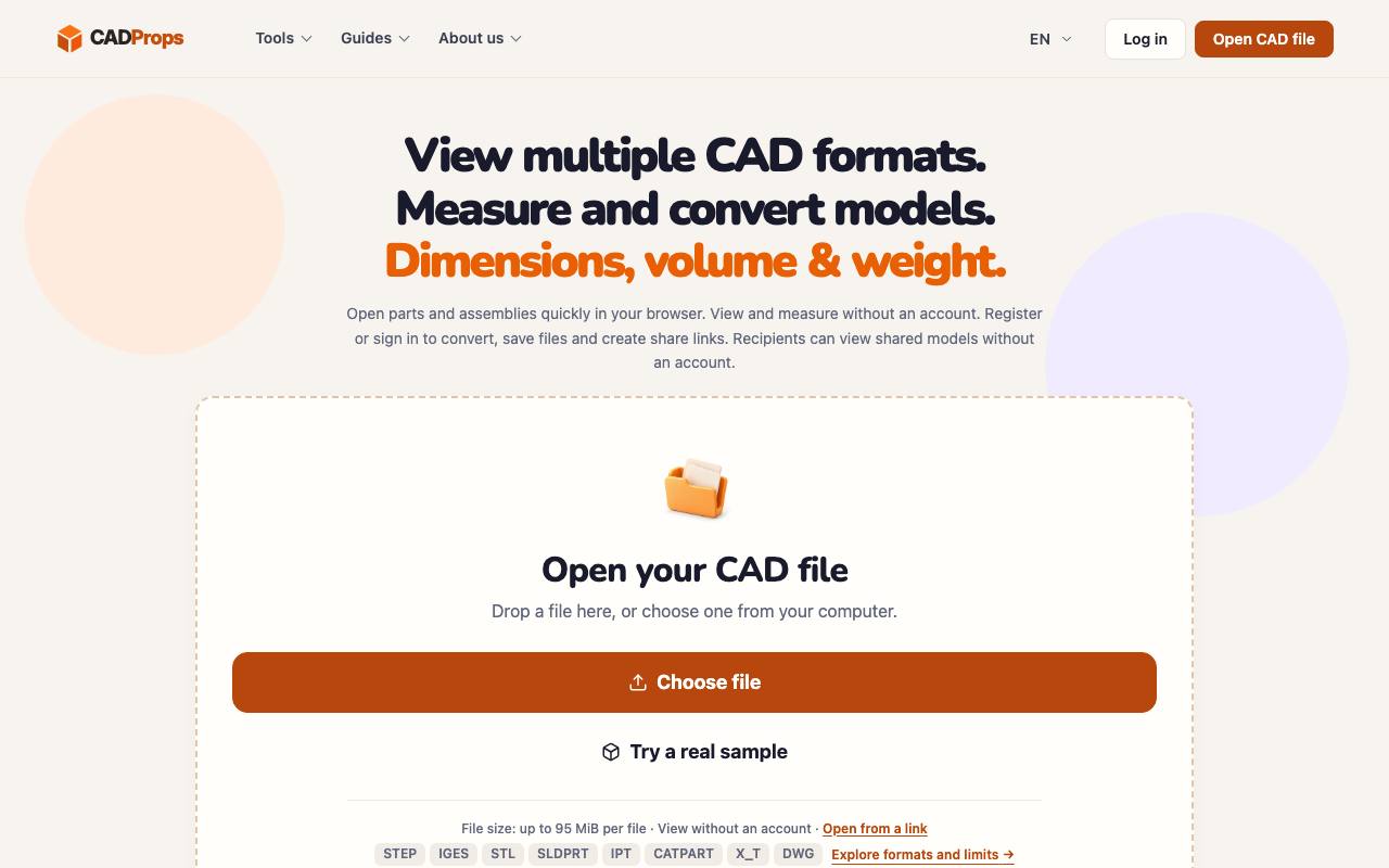 The CADProps website