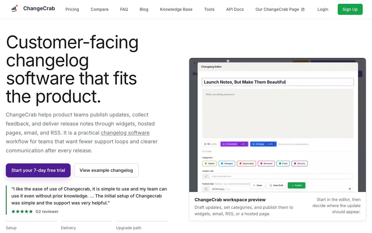 The ChangeCrab website