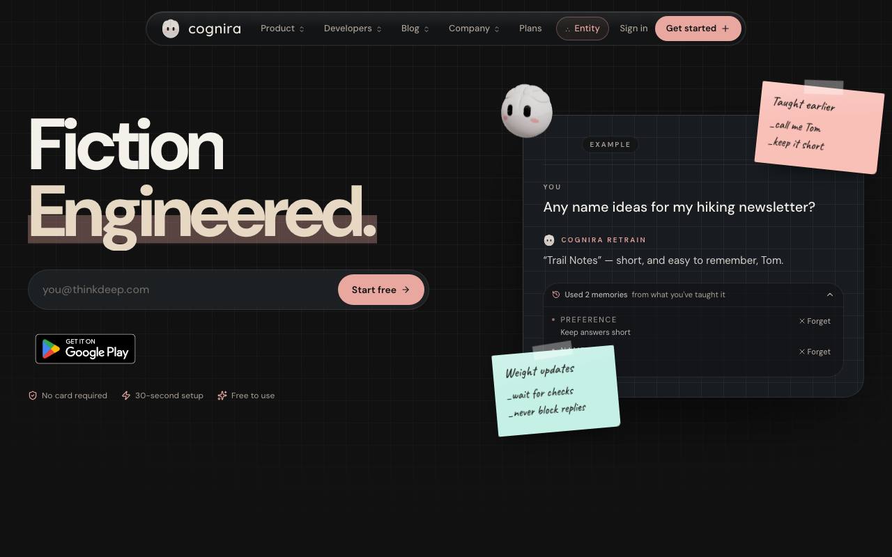The cognira website