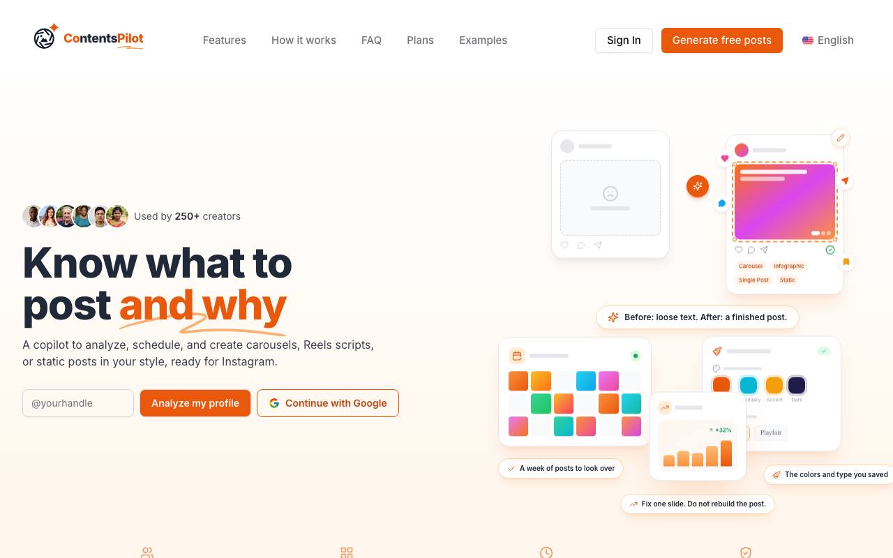 The Contents Pilot website