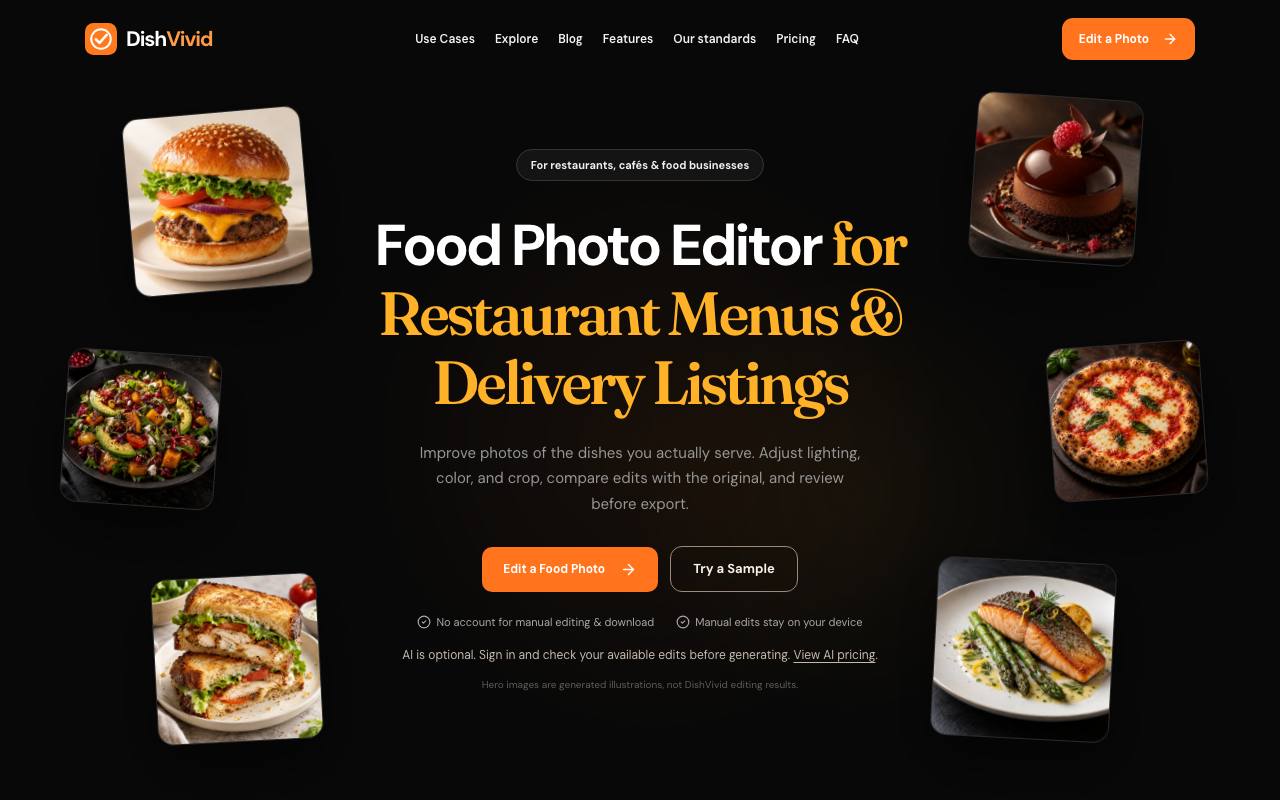 The DishVivid website