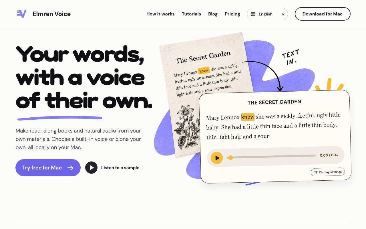 The Elmren Voice website
