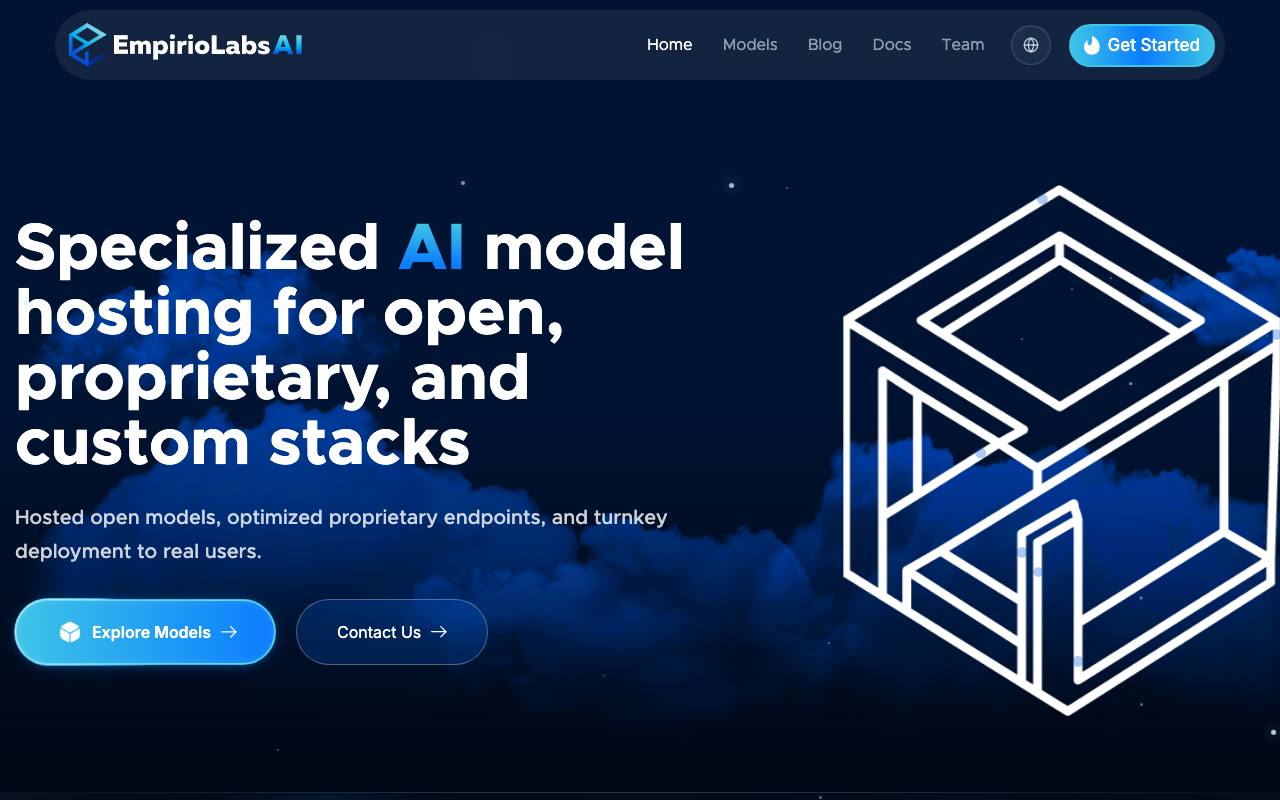 The EmpirioLabs AI website