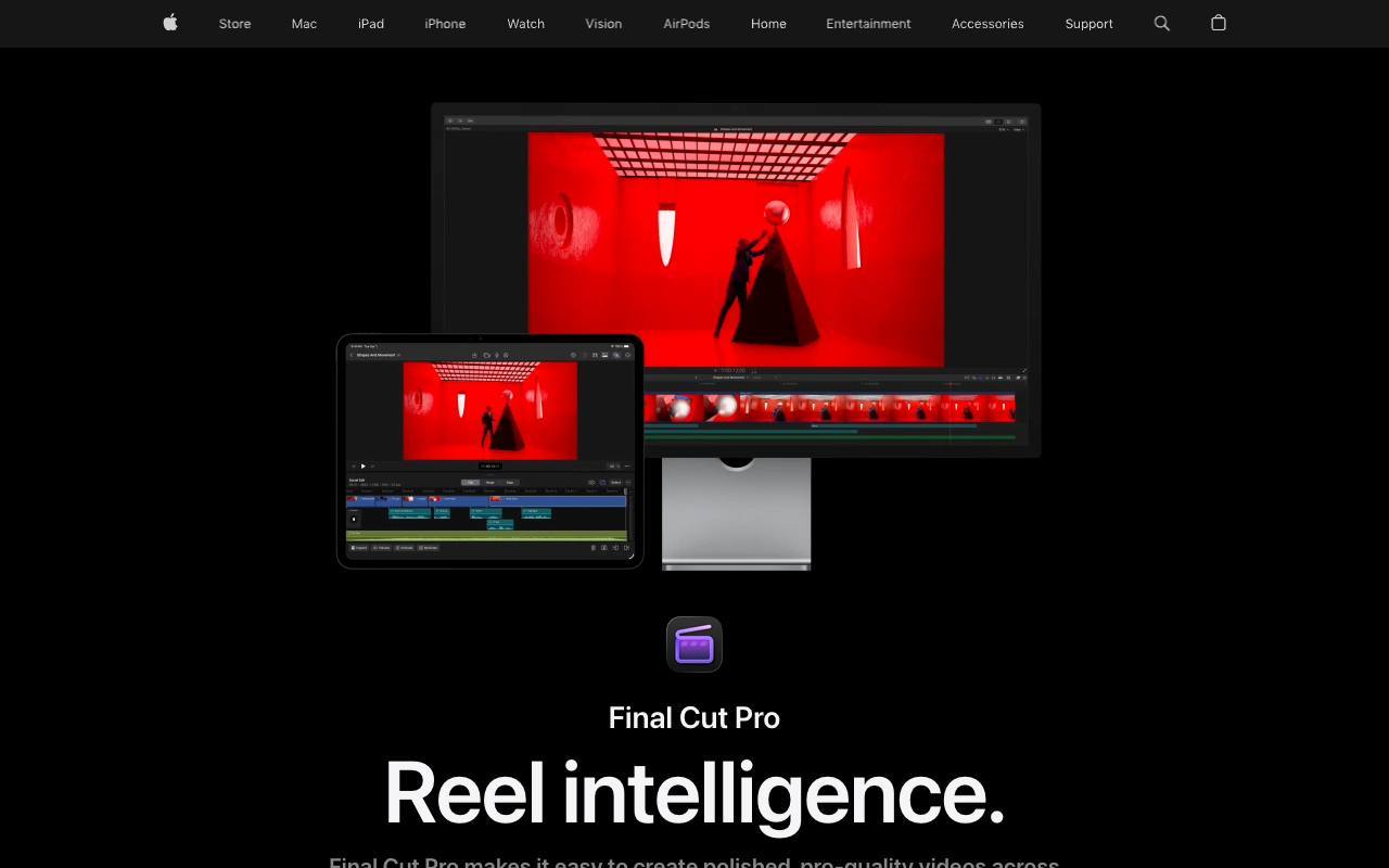 The Final Cut Pro website