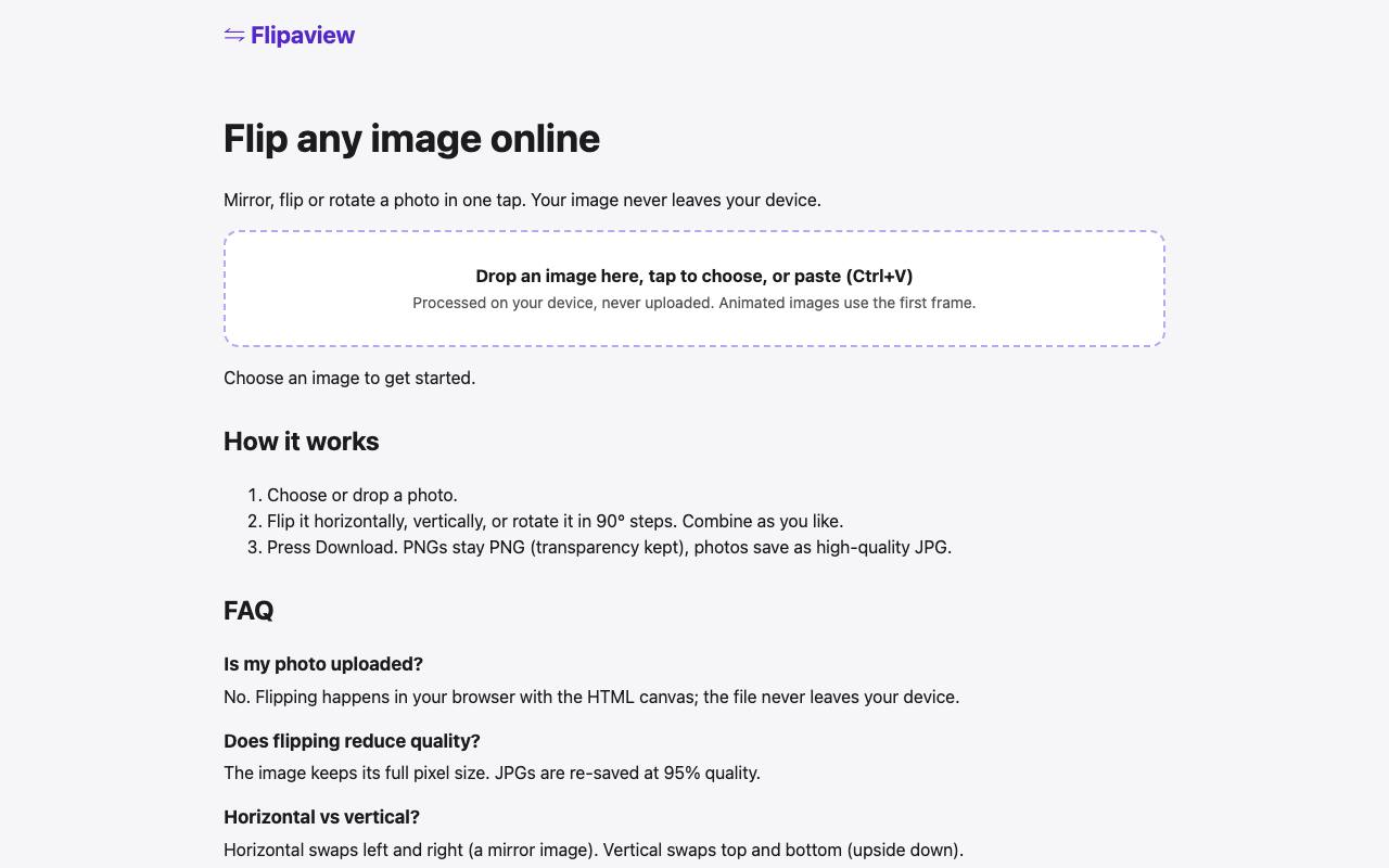 The Flipaview website