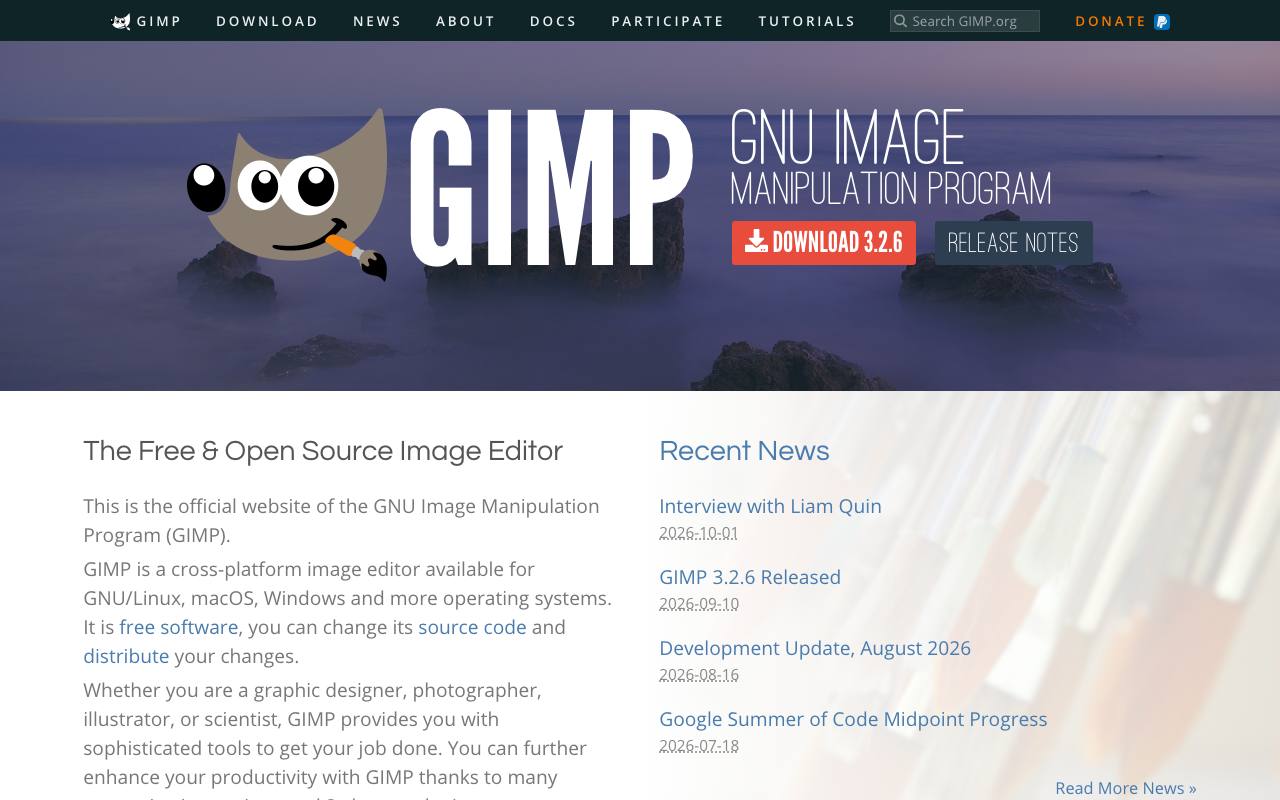 The GIMP website