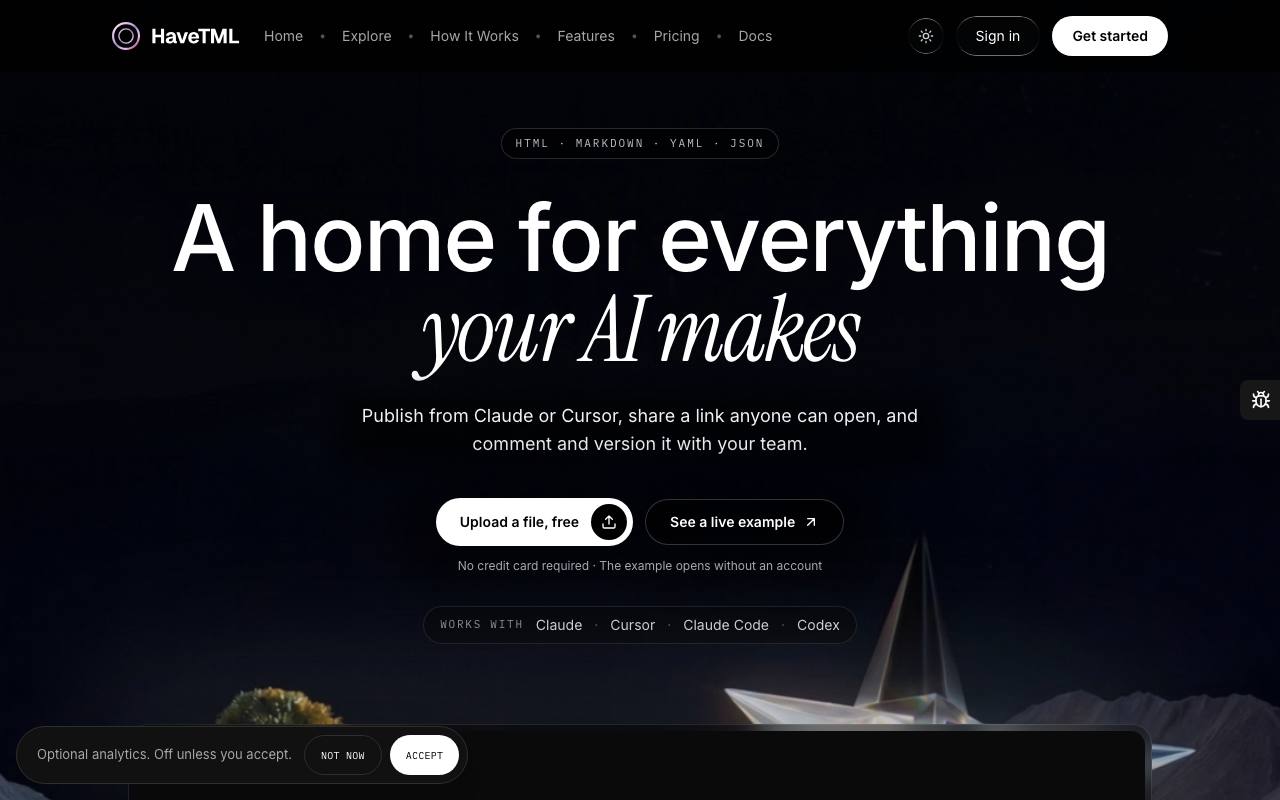 The HaveTML website