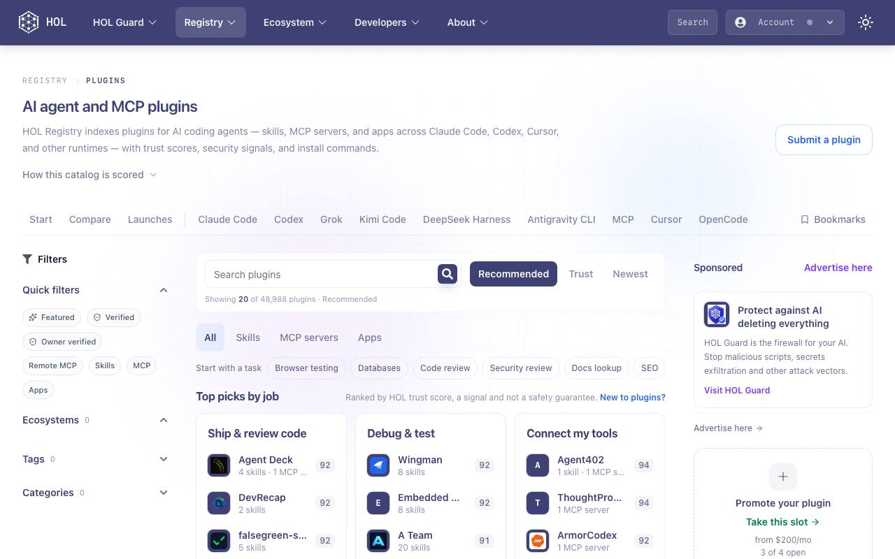 The HOL Plugins website