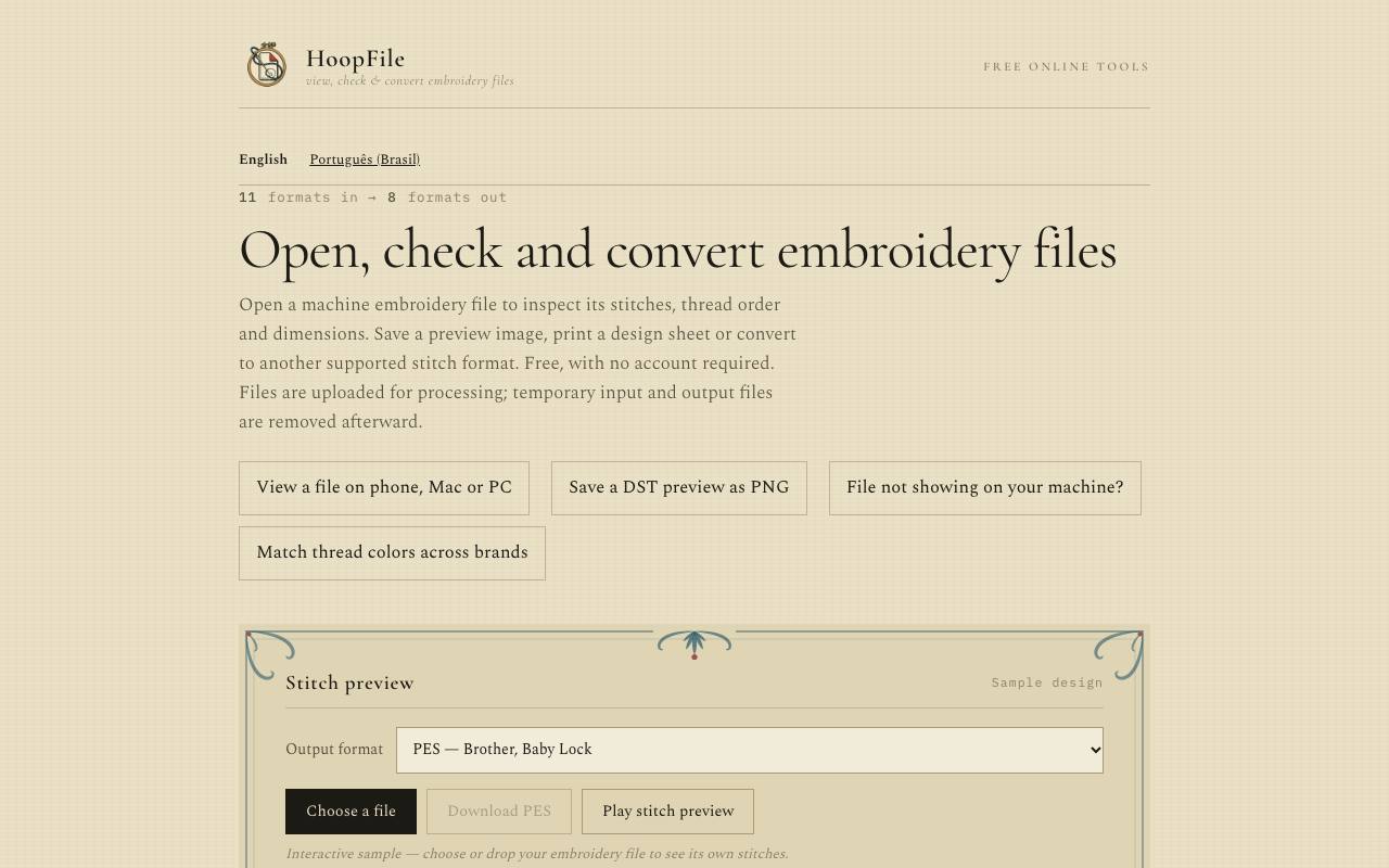The HoopFile website