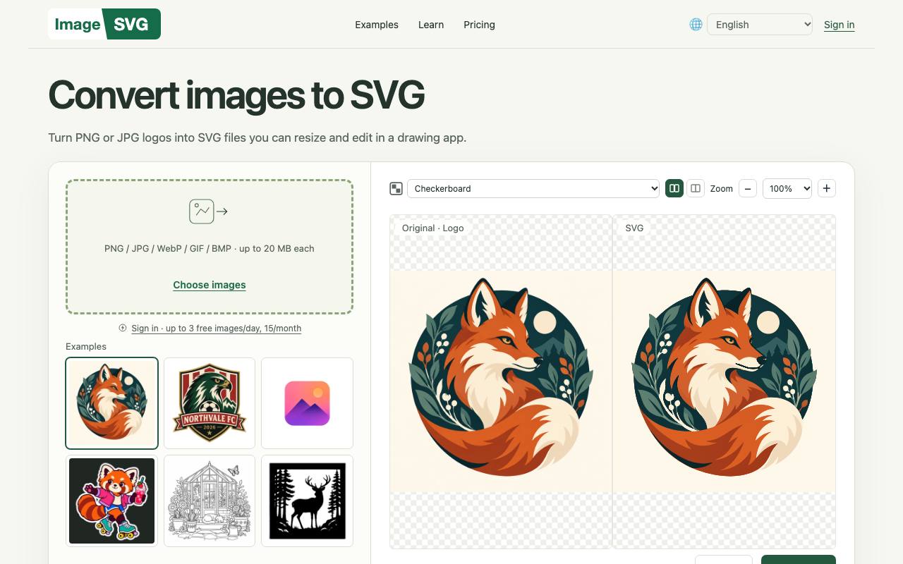 The ImageSVG website