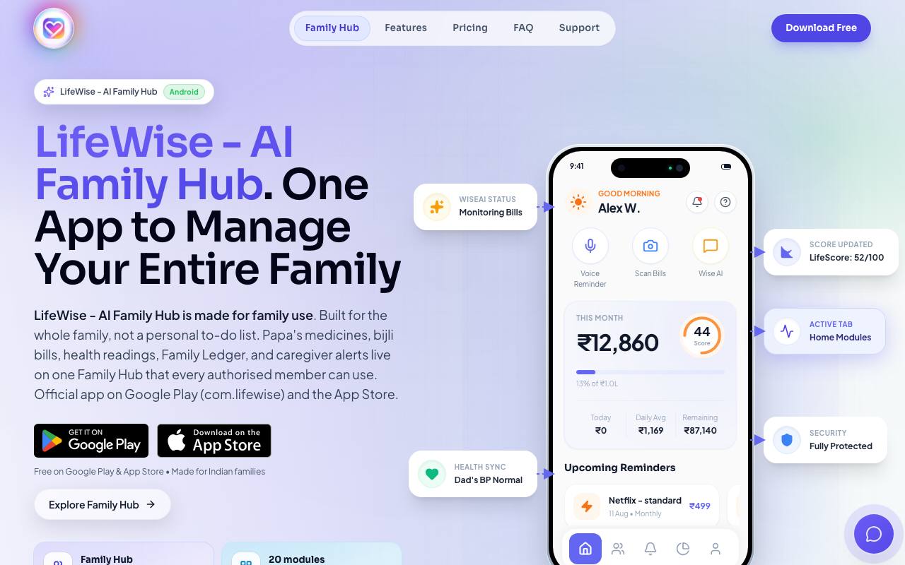 The LifeWise website