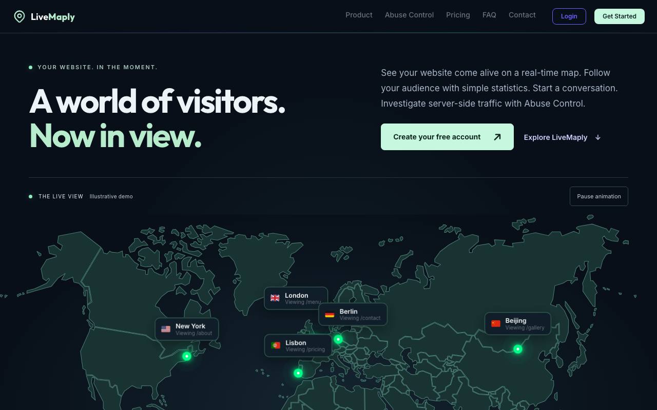 The LiveMaply website