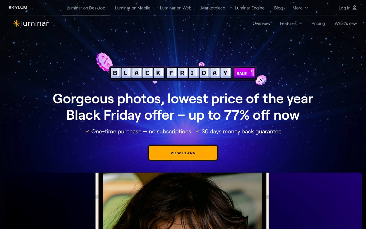The Luminar Neo website