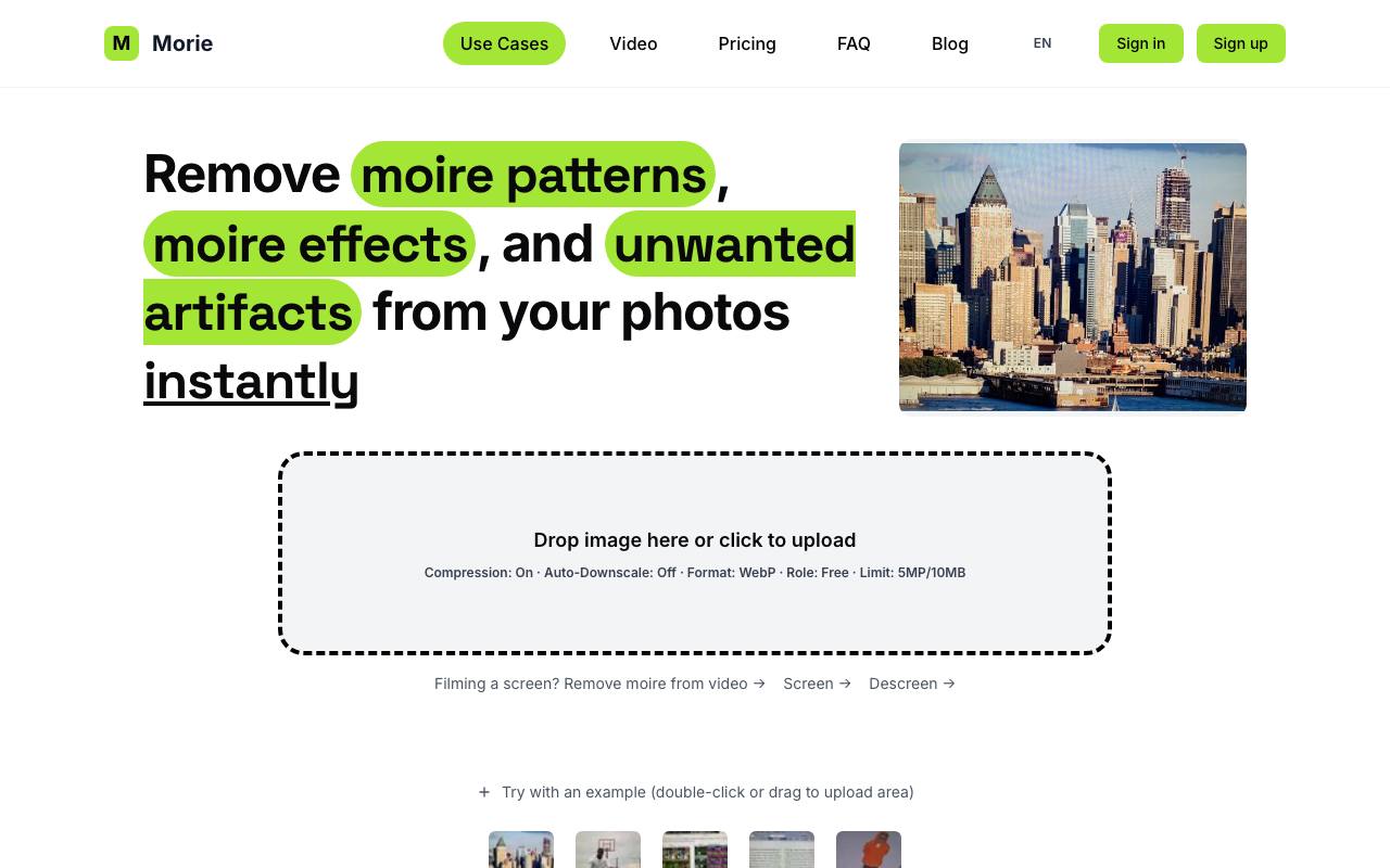The Morie website
