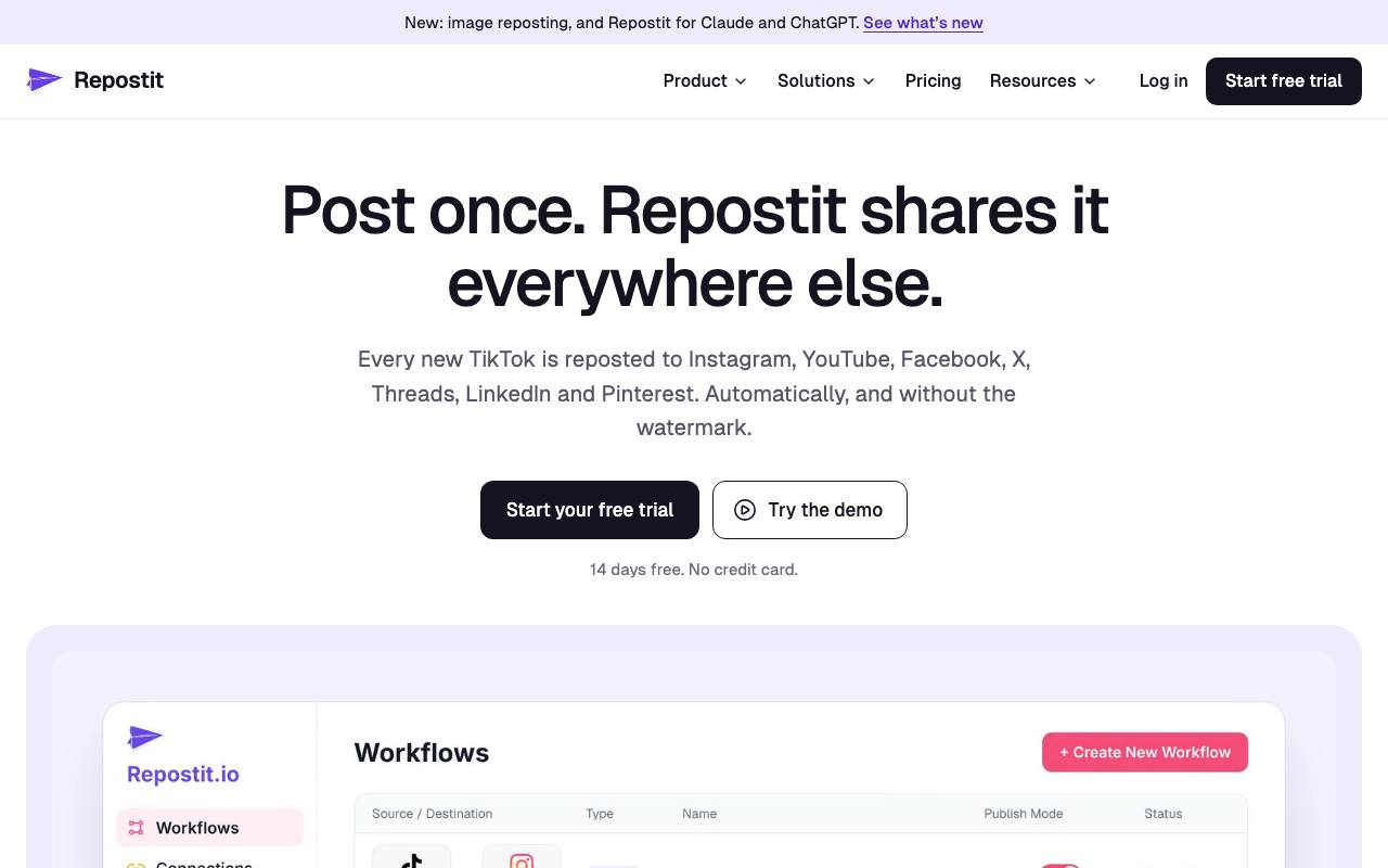 The Repostit website
