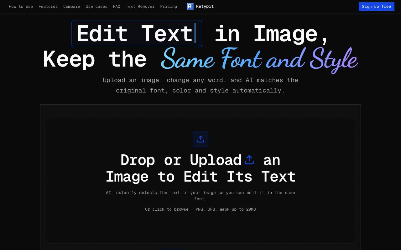 The Retypit website