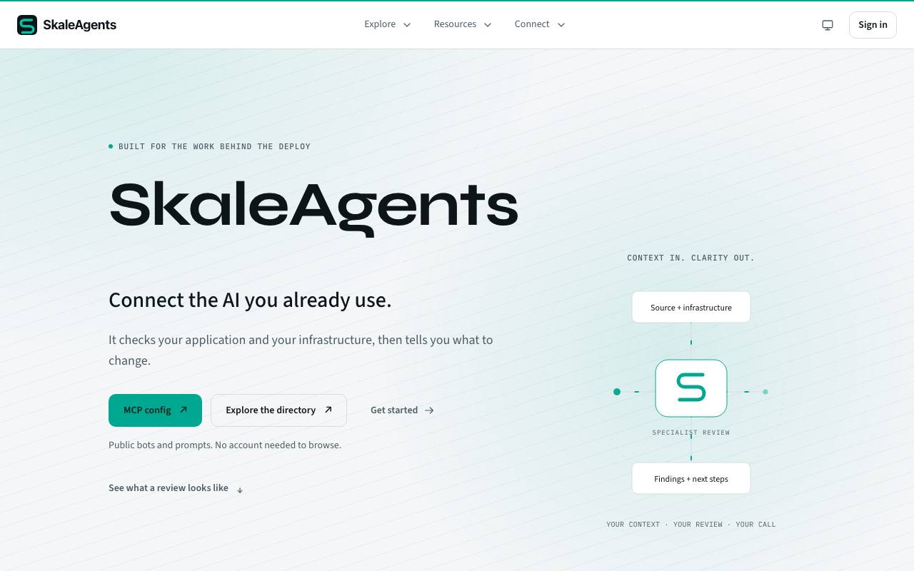 The SkaleAgents website