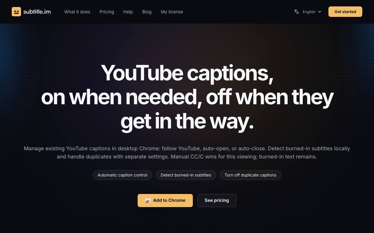 The subtitle.im website