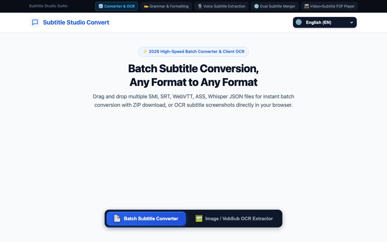 The Subtitle Studio website