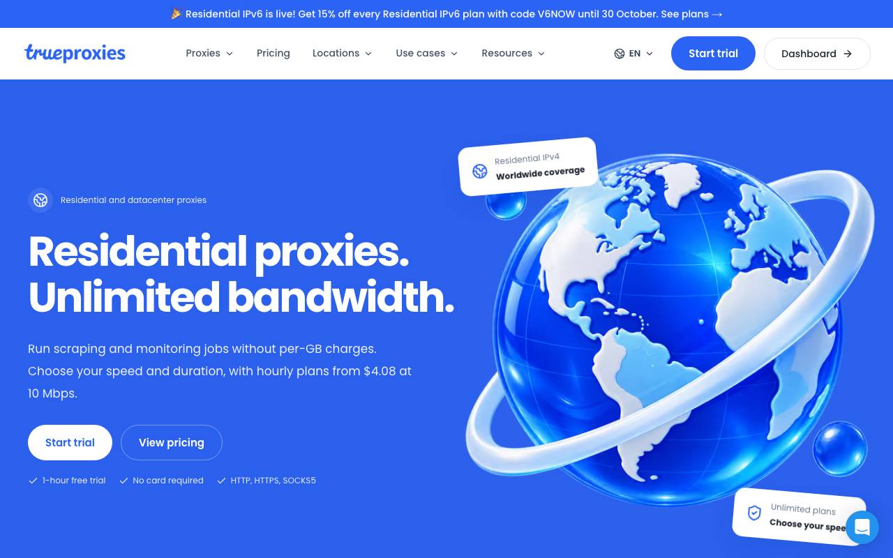 The TrueProxies website
