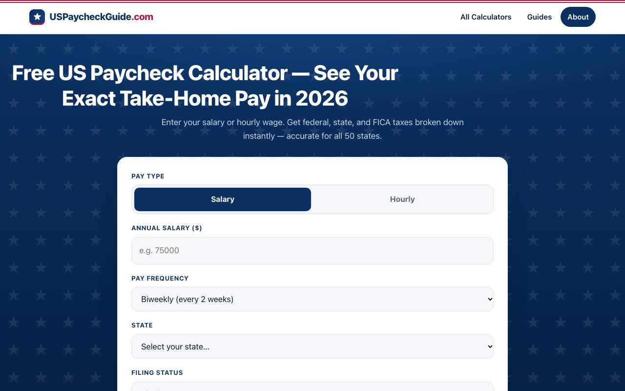 The USPaycheckGuide website
