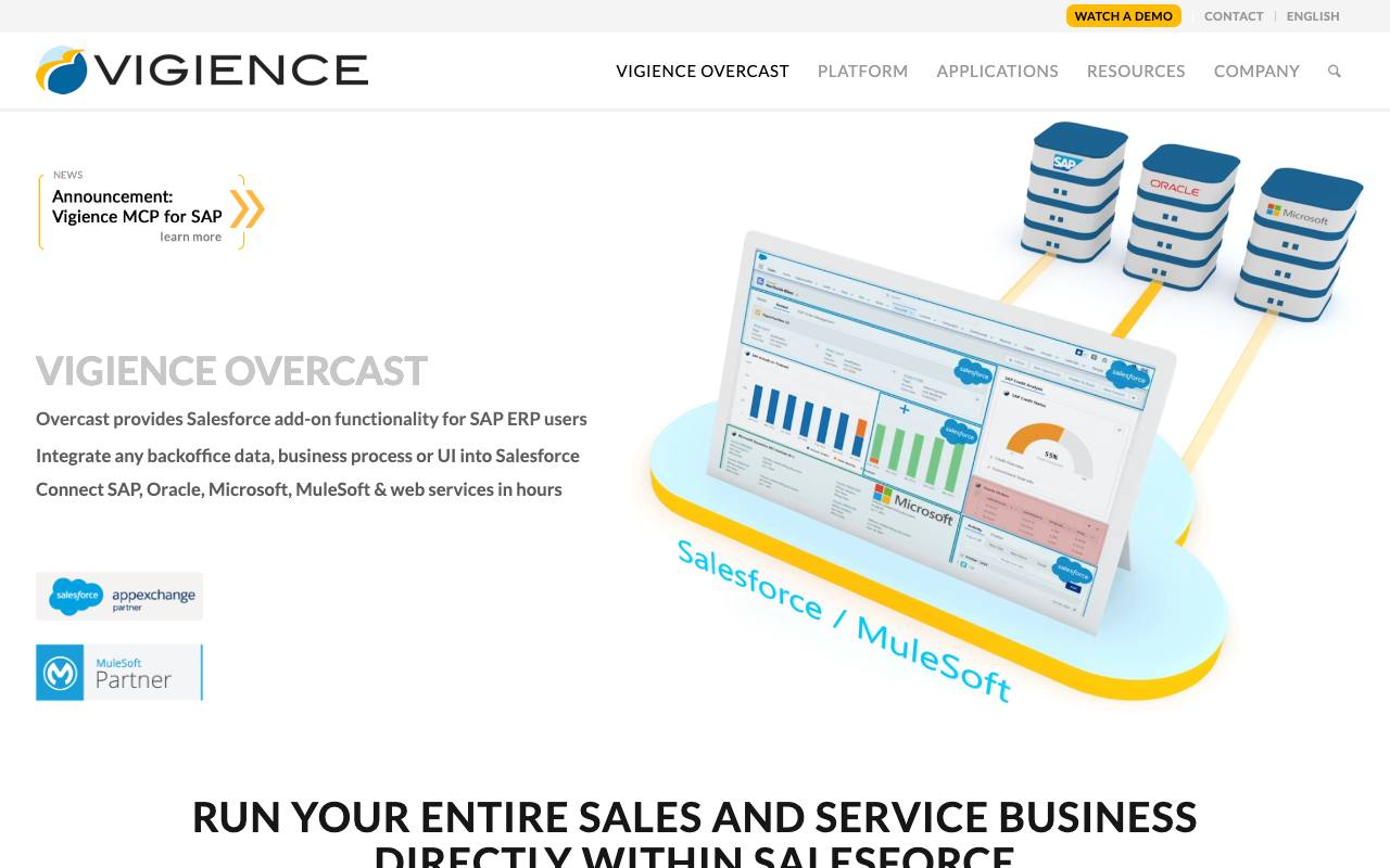 The Vigience Overcast website