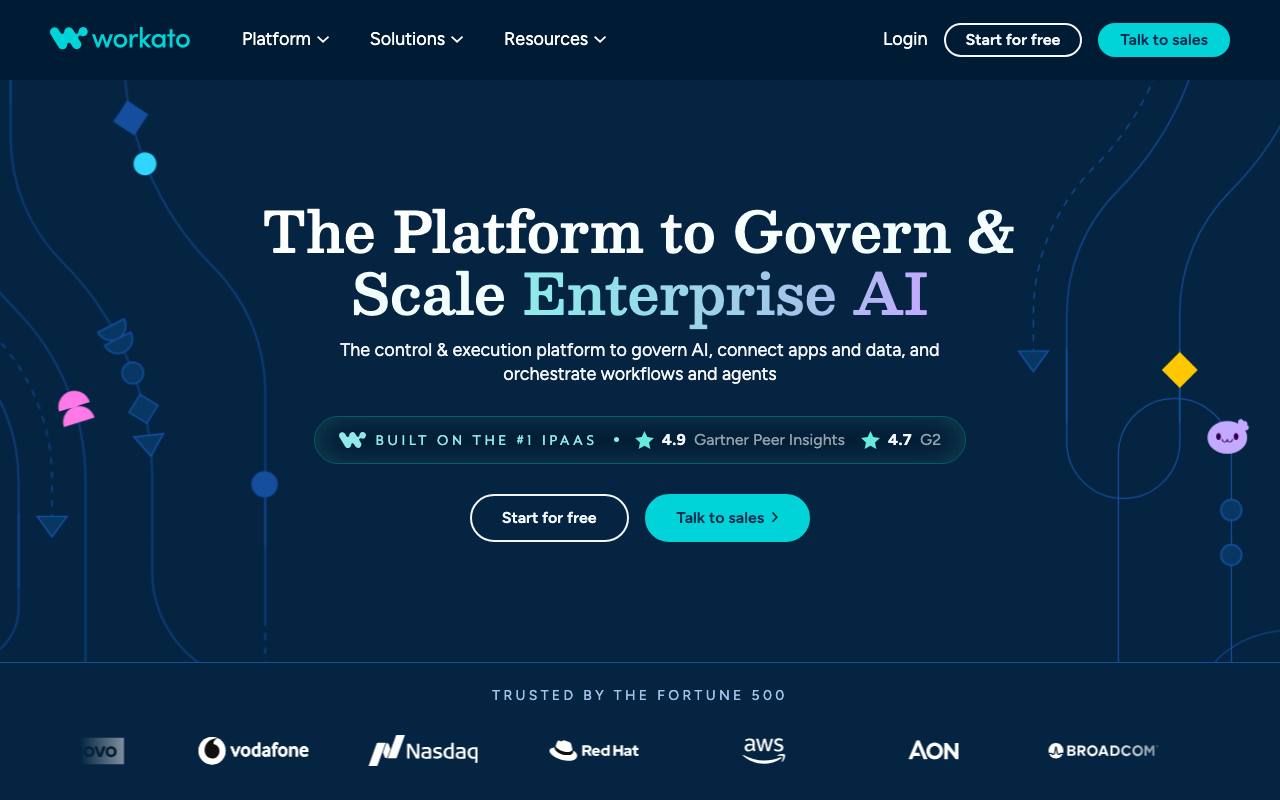 The Workato website